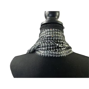 Dressbarn Women’s Shiny Black & White Scarf thumbnail 3