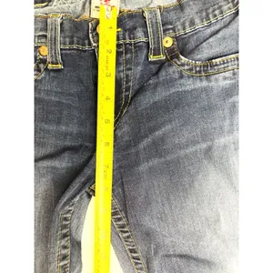 True Religion Y2K Women Dark Wash Skinny Jeans Low Rise Horseshoe Logo Size 30 thumbnail 6
