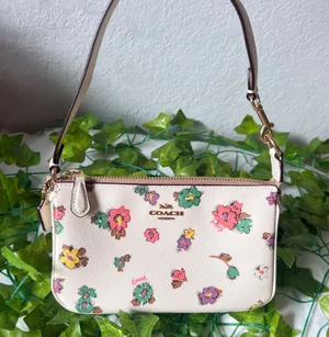 Coach CA738 Nolita 19 With Spaced Floral Field Print In Gold/Chalk Multi thumbnail 1