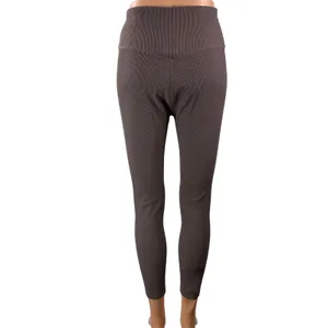 Beyond Yoga Women's Brown High Waisted Ribbed Knit Athletic Legging Pants Sz L/G thumbnail 3