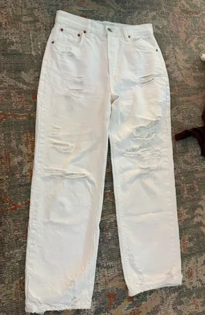 White ZARA Jeans thumbnail 1