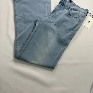 7 For All Mankind Sky Blue Boot Cut Jeans thumbnail 6