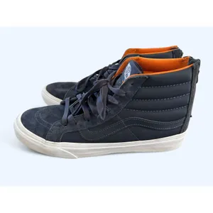 Vans SK8-Hi Top Skate Shoes Sneakers Navy White Womens 9 Men's 7.5 thumbnail 6