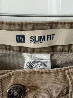 GAP Slim Corduroy Pants in Khaki thumbnail 4