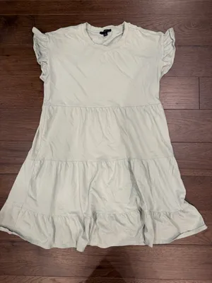 J.Crew Women’s Light Green Tiered Short Sleeve Mini Dress Size Small - C1 thumbnail 1
