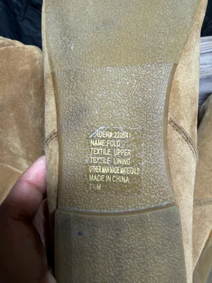 Tan Suede Slouch Boots Size 7.5 Brown thumbnail 7