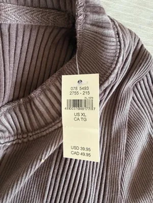 Aerie Road Trip Long Sleeve Henley Top Brown XL NWT thumbnail 6