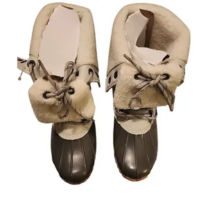 Duck Boots Waterproof Winter Snow Boots Lace Up Steel Shank‎ Gray Size 6 thumbnail 1