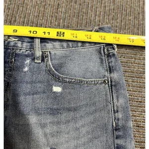Free People Jean Shorts Denim Lace Hem Size 29 Distressed Festival Boho Country thumbnail 7