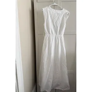 SIR the Label Anja White Cotton Tie Cut Out Maxi Dress Size Small thumbnail 4