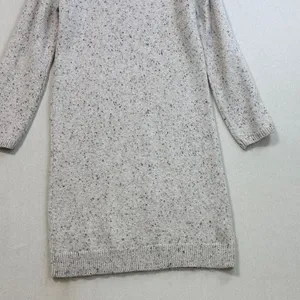 LOFT Heather Gray Long Sleeve Dress with Button Details thumbnail 10