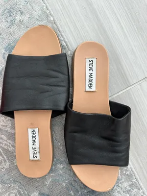 Steve Madden Black Slides thumbnail 1