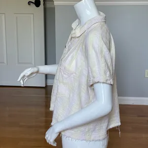 We The Free Linen Blend Gauze Button Shirt Large thumbnail 2