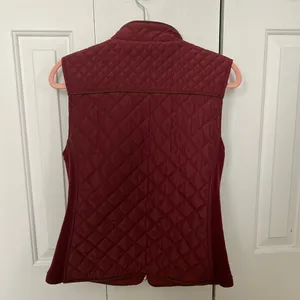 Francesca’s Collection Maroon Quilted Vest thumbnail 2