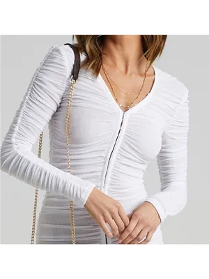 Lioness Garter Mini Dress in White thumbnail 6