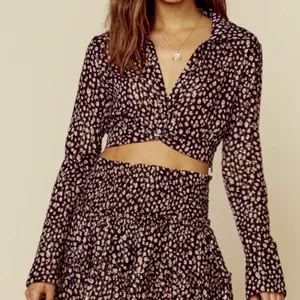 Blue Life Caden Crop Top leopard lurex strip sz‎ XS thumbnail 1
