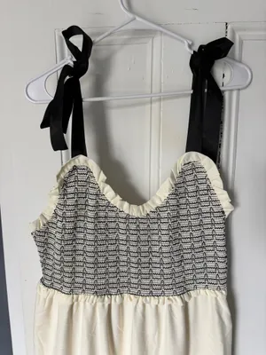 Black and White Maxi Dress Yellow Size L thumbnail 3