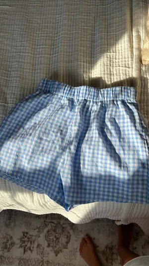 Blue gingham shorts Size XS thumbnail 2