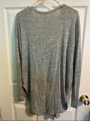 a.n.a Heather Gray Open-Front Women's Cardigan thumbnail 3