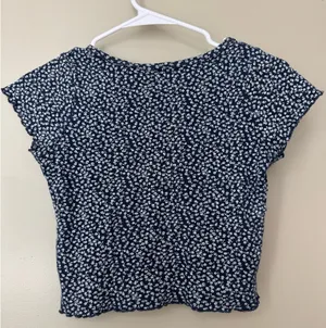 Brandy Melville Navy Floral Top thumbnail 2