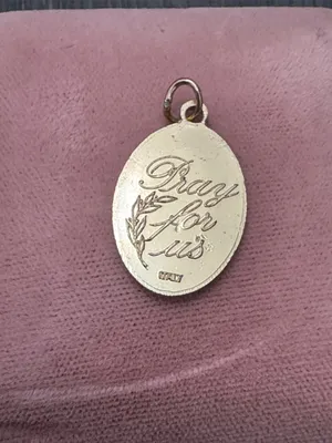 Silver-Tone Dove Pray For Us Pendant Necklace Charm Made In Italy thumbnail 2