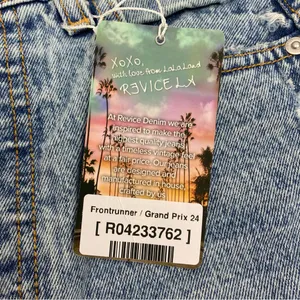 Revice Denim Frontrunner High Rise Distressed Straight Leg Jeans Grand Prix Light Wash thumbnail 13