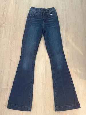 Ashley Mason Dark Indigo Flare Jeans thumbnail 1