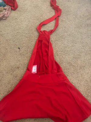 Edikted Scarf Halter Open Back Mini Dress thumbnail 5