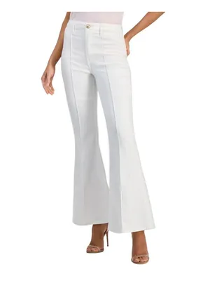 NWT Guess Eco Amanda Extra Flare Seamed Jeans W5GA1QD5N71 Calipso White 30x31 thumbnail 3