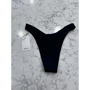 NWT Quince Black Italian High-Leg Ring Bikini Bottom XS thumbnail 4