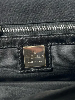 Fendi FF Logo Black Canvas Zucca Baguette Shoulder Flap Crossbody Bag Clutch thumbnail 14