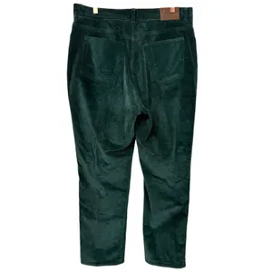 Lauren Ralph Lauren Womens Green Corduroy Straight Leg High Rise Pants Size 14W thumbnail 2