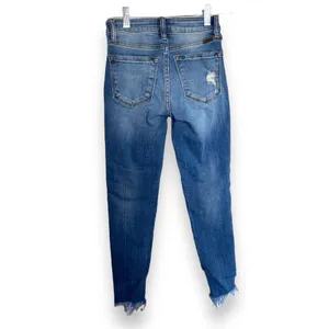 KanCan Womens Jeans Sz 23 Signature Mid-Rise‎ Ankle Skinny Blue Abigail Distress thumbnail 3