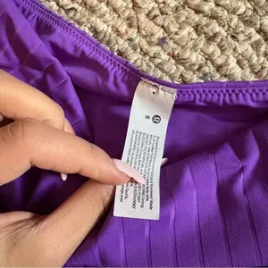 NWT Lululemon Ribbed High-Waist Skimpy-Fit Swim Bottom Atomic Purple- Size 8 thumbnail 6