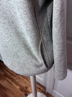 L.L. Bean Women’s Pullover Sweater Fleece off white tan Jacket XS thumbnail 3