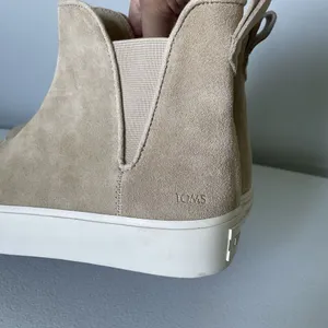 TOMS Fenix Platform Chelsea Shoes Ankle Booties Oatmeal Cream Tan Women's 10 thumbnail 7