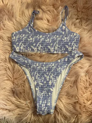 Purple Swimsuit Shein Set Top & Bottom Small thumbnail 1