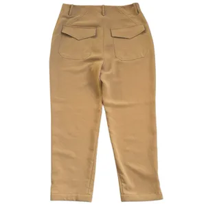 Veronica Beard Cropped Snap Ankle Pants Tan Size 8 thumbnail 7