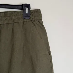 J.Crew Factory Linen Blend Utility Jogger Pants/Chinos Drawstring Waistband 12 thumbnail 7