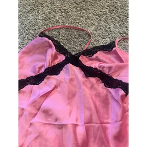 Victoria's Secret Vintage‎ 2003 Pink Satin Lace Trim Babydoll Slip Dress Small thumbnail 3