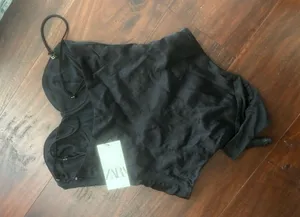 Zara Black Bodysuit  thumbnail 1