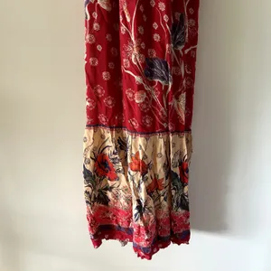 Maeve Anthropologie Juniper Red Paisley Floral Maxi Boho Dress Size L thumbnail 7