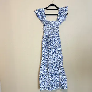 O.P.T. Tuscany‎ Dress Blue and White Floral Size Small thumbnail 3