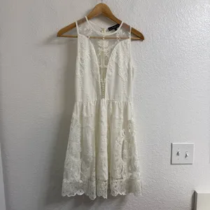 For Love & Lemons Lulu Mesh-Inset Lace Dress Size S thumbnail 2