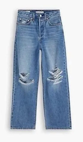 Levi's Ribcage Straight Ankle Women's High‎ Rise Jeans Light Wash 27 x27 thumbnail 1