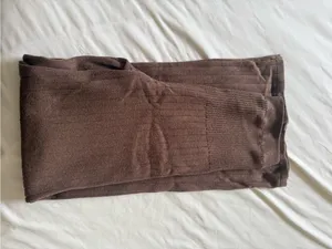 FREE PEOPLE | Ribbed Wide-Leg Knit Pants in Brown | S thumbnail 3