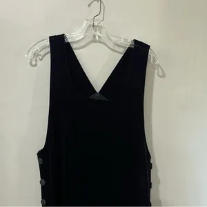 VTG Y2K‎ Jacqueline Ferrar VELVET VELOUR Black Jumper Dress Maxi Stretch Size 12 thumbnail 6