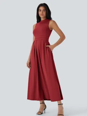 NWOT Halara Stand Collar Sleeveless Maxi Dress thumbnail 3
