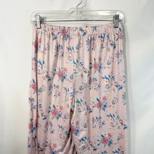 Catherine Malandrino Small Pajama Set Pink‎ Floral Short Sleeve Pants Soft 1698 thumbnail 15