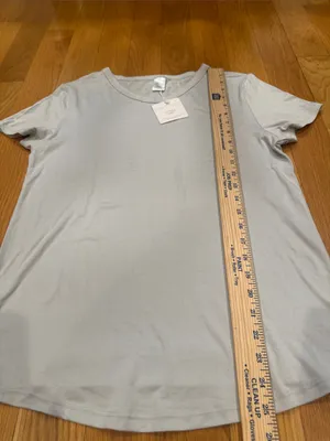 NWT MIA & Tess grey short sleeve lounge shirt size small thumbnail 3